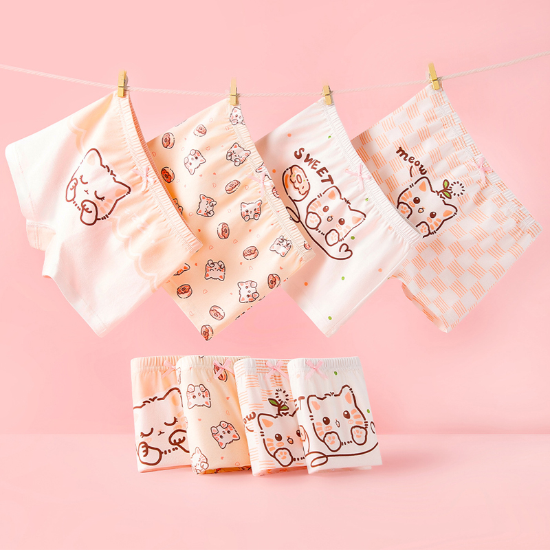 Baby Xl - 4pcs 코튼 소녀 부드러운 팬티 아기