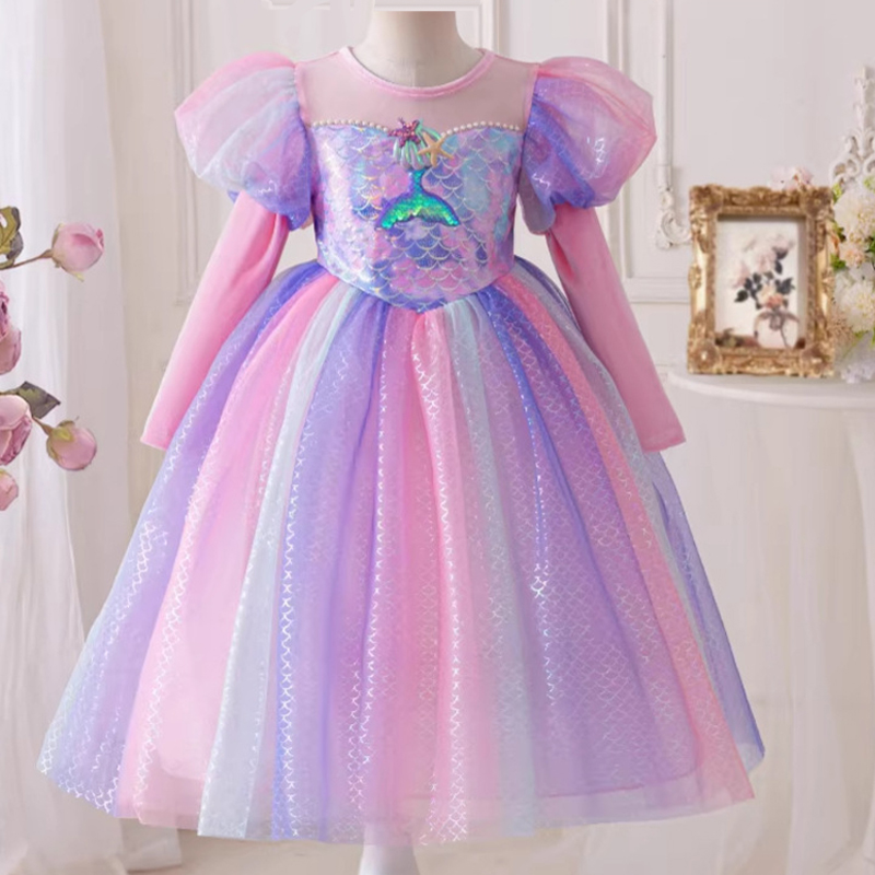 Baby Clothing Dresser - 핑크 인어 드레스 2026 신상 아기