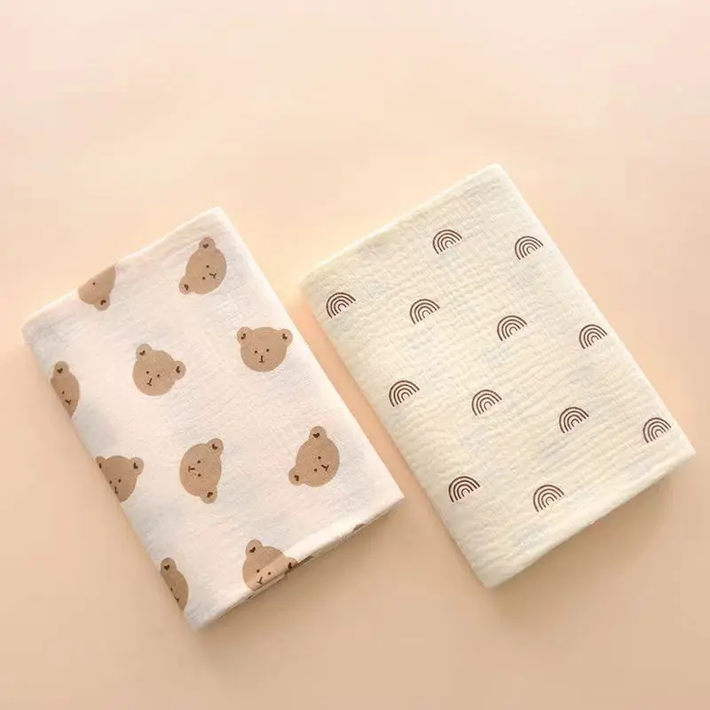 Muslin Swaddle Wrap - 2Pc 코 튼 모슬린 담요 신생아