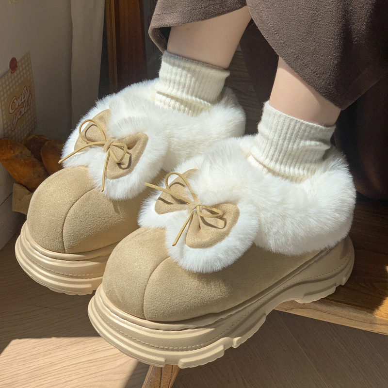 여성용 따뜻한 인조 퍼 플러피 슬리퍼 겨울 플랫폼 신발 - Soft Sole Booties 리뷰 및 가격