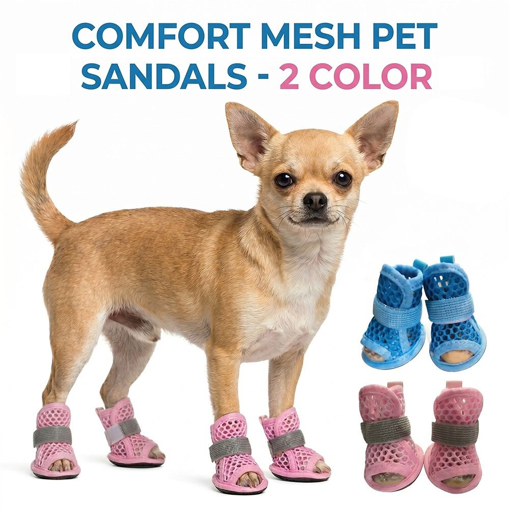 4Pcs 휴대용 메쉬 개 신발 부드러운 밑창 미끄럼 방 - Soft Sole Booties 리뷰 및 가격