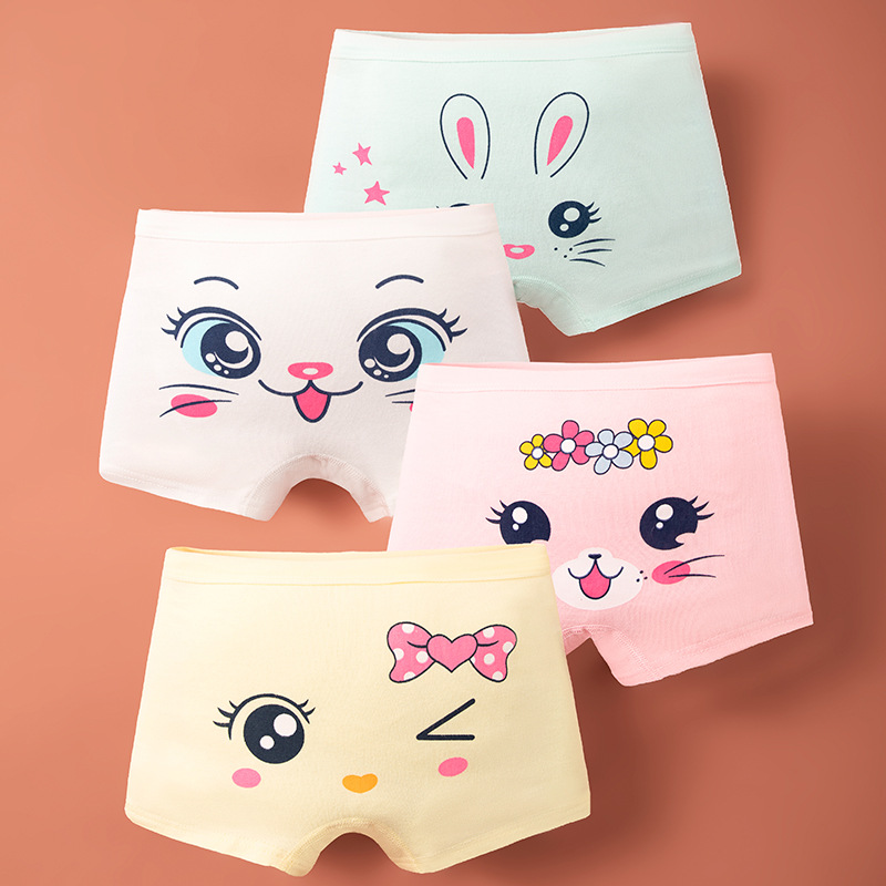 4pcs 코튼 소녀 부드러운 팬티 아기 사랑스러운 캐릭 - Baby Xl 리뷰 및 가격