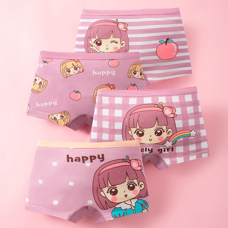 4pcs 코튼 소녀 부드러운 팬티 아기 사랑스러운 캐릭 - Baby Xl 리뷰 및 가격