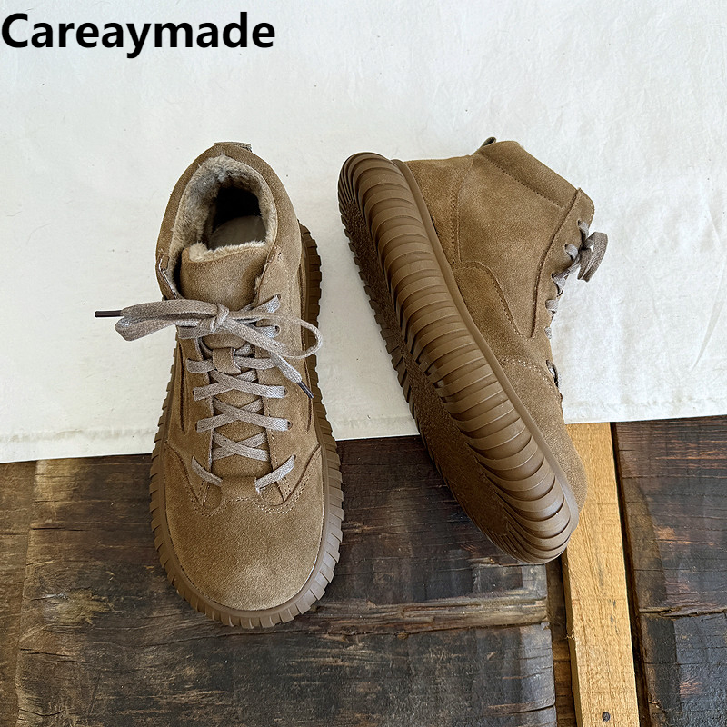 Careaymade 여성용 와이드 헤드 천연 가죽 부츠 - Soft Sole Booties 리뷰 및 가격
