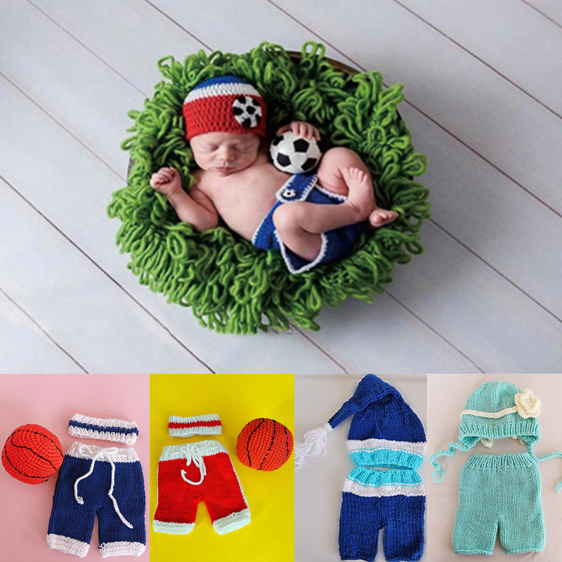 신생아 사진 소품 의상, 아기 크로셰 니트 모자 바지, - Baby Clothing Kit 리뷰 및 가격