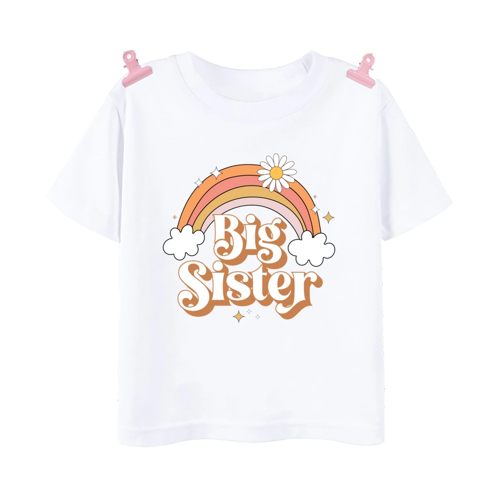 큰 여동생으로 승진했습니다. 프린트된 아기 발표 셔츠  - Baby Clothing Sale 리뷰 및 가격