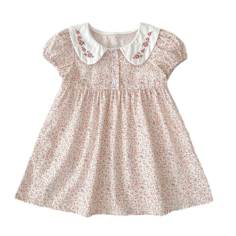 핫세일 여아 여름 신상 얇은 한국 스타일 드레스 자수  - Baby Clothing Sale 리뷰 및 가격
