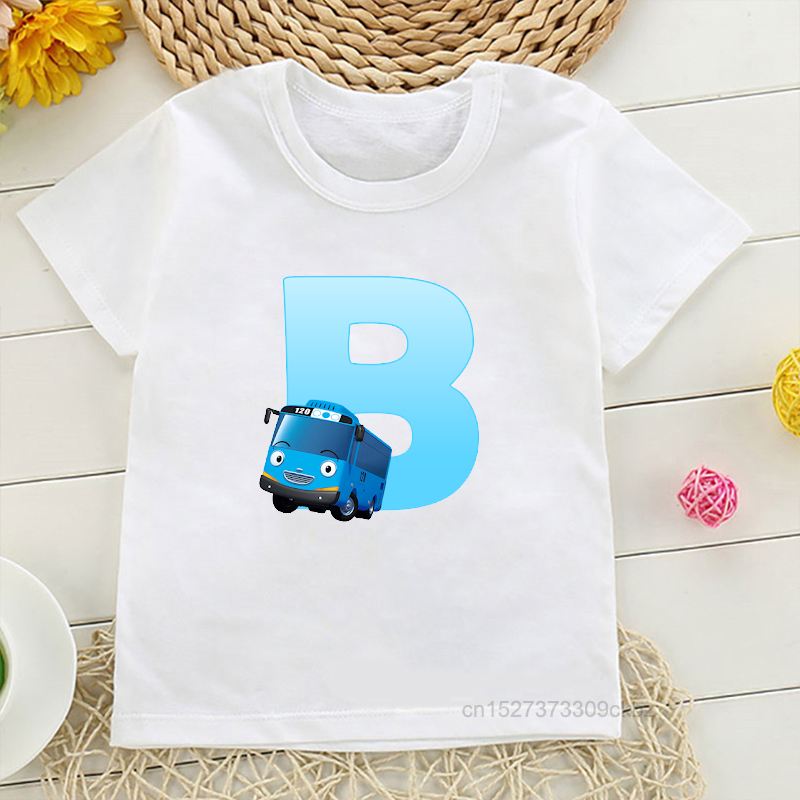 어린이용 귀여운 레터 A B C 티셔츠, Tayo Bl - Baby Clothing Sale 리뷰 및 가격