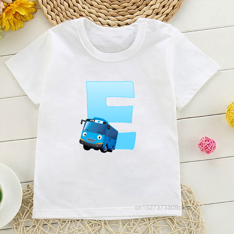 어린이용 귀여운 레터 A B C 티셔츠, Tayo Bl - Baby Clothing Sale 리뷰 및 가격
