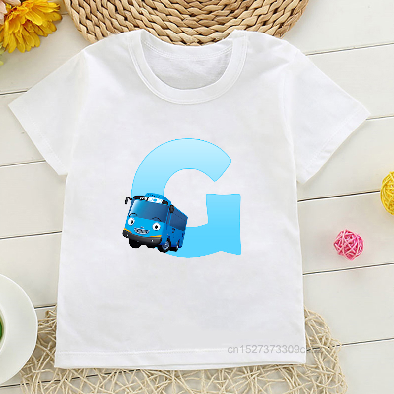 어린이용 귀여운 레터 A B C 티셔츠, Tayo Bl - Baby Clothing Sale 리뷰 및 가격