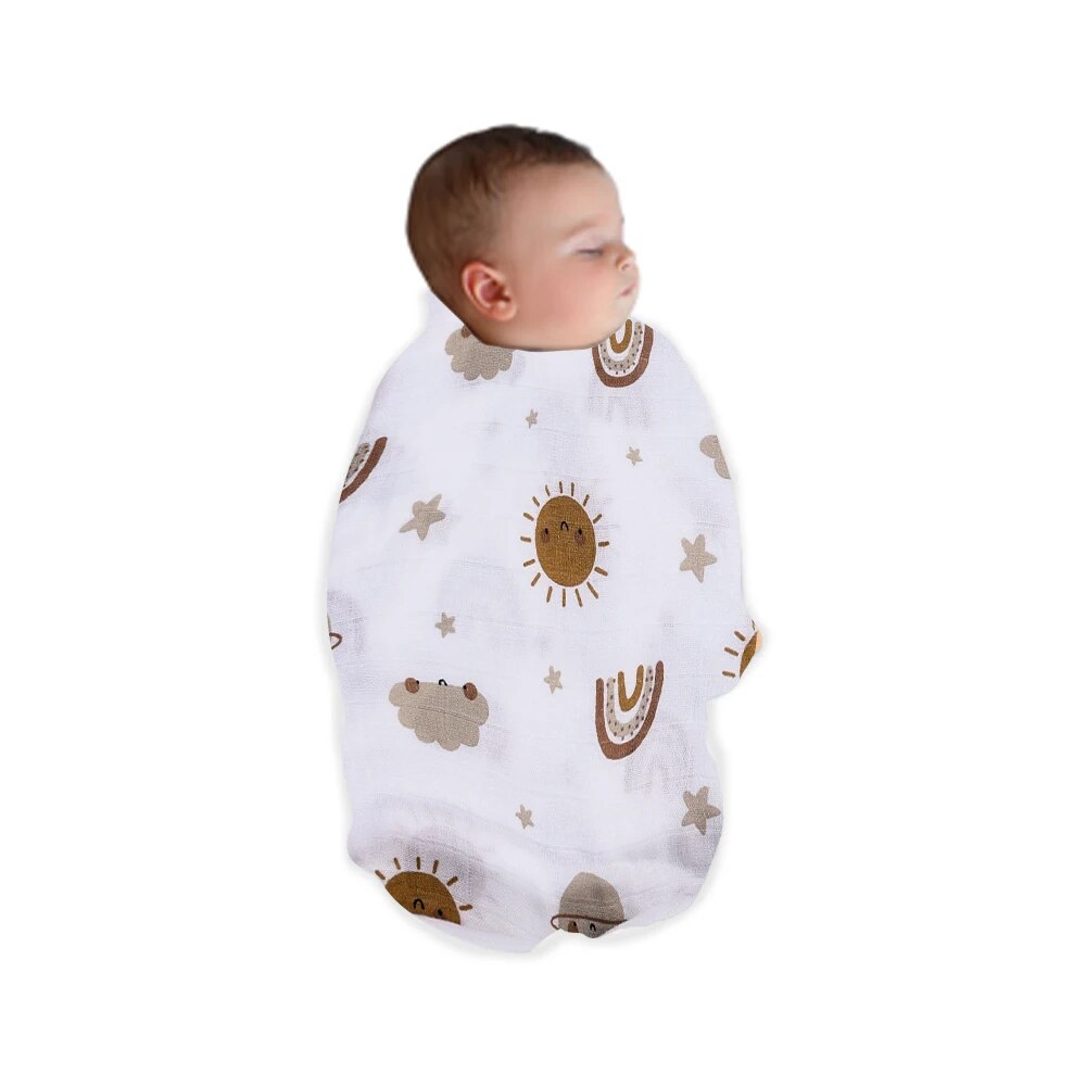 120x110cm 대나무 면 아기 모슬린 싸는 담요 귀 - Muslin Swaddle Wrap 리뷰 및 가격