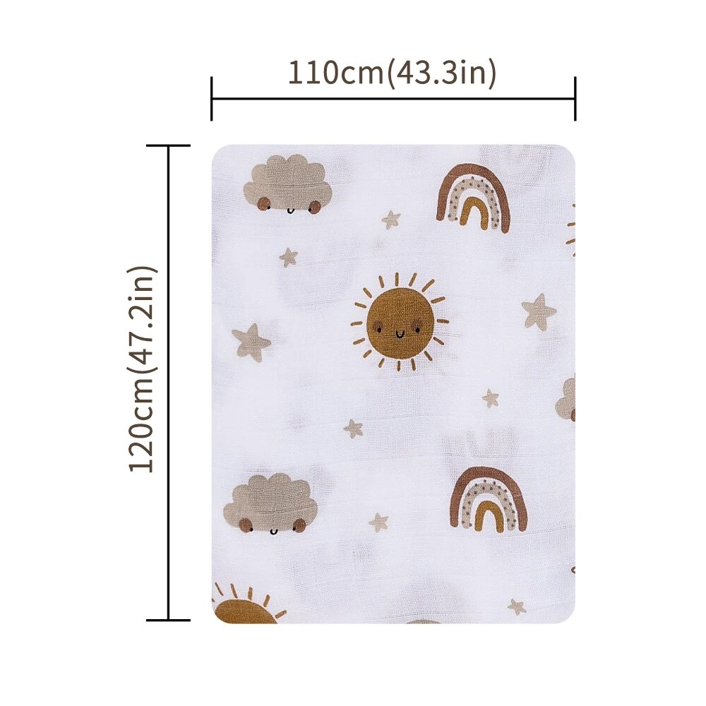 120x110cm 대나무 면 아기 모슬린 싸는 담요 귀 - Muslin Swaddle Wrap 리뷰 및 가격
