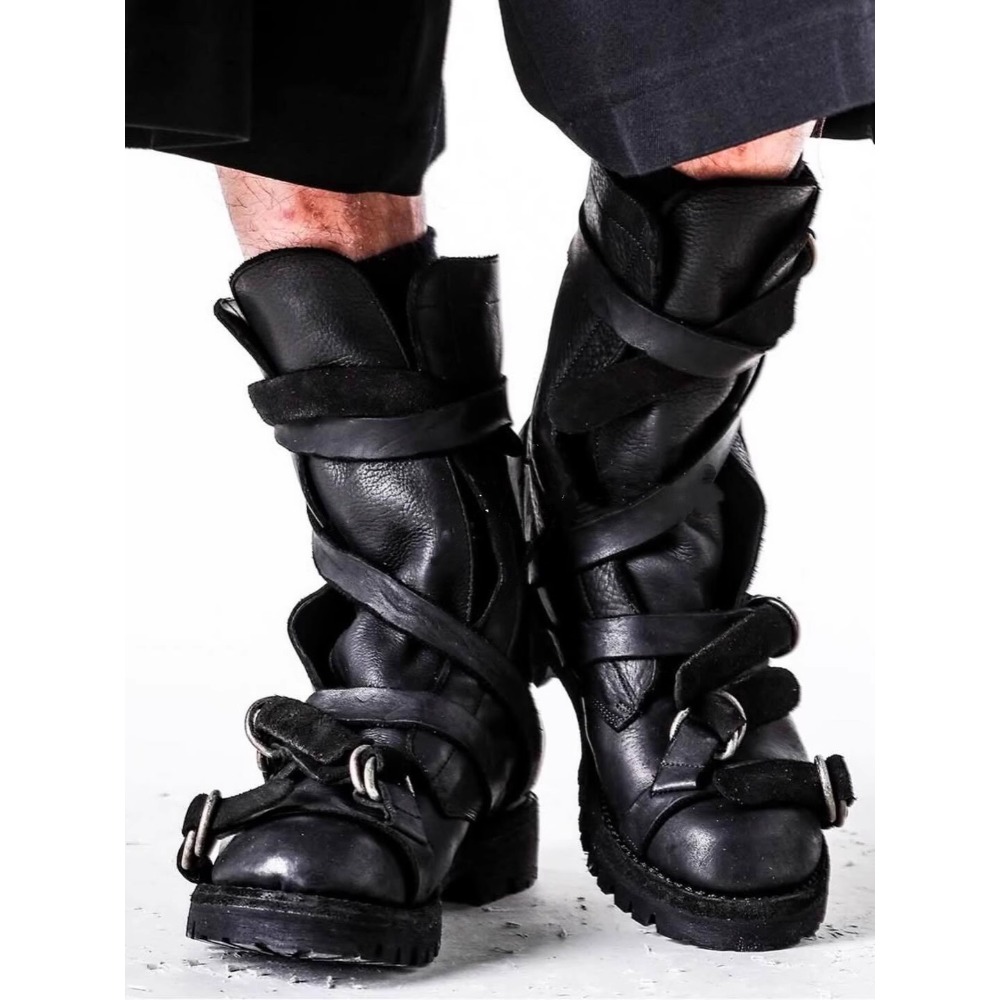 남성용 가죽 오토바이 부츠 펑크 레트로 두꺼운 밑창 미 - Soft Sole Booties 리뷰 및 가격