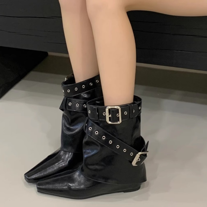 벨트 버클 슬리브 로우 힐 부츠 2025 패션 포인티드 - Soft Sole Booties 리뷰 및 가격